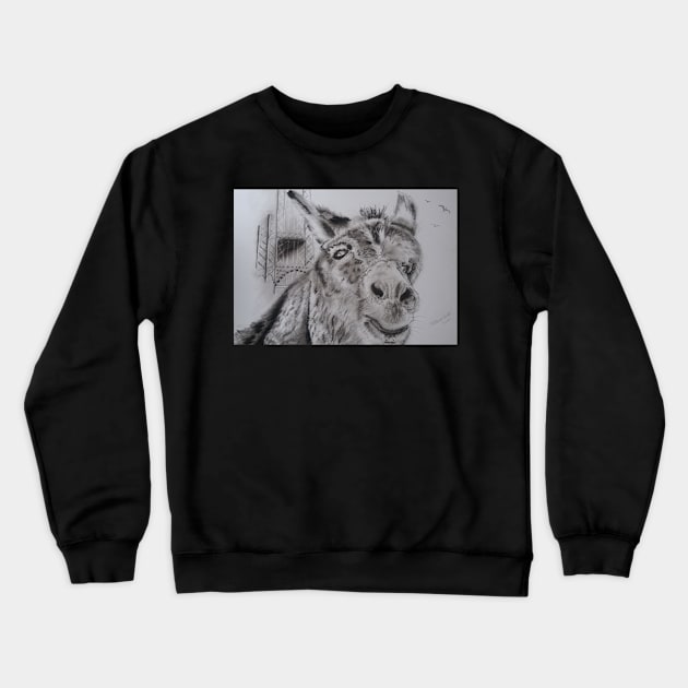 Seaside Donkey Crewneck Sweatshirt by AllansArts